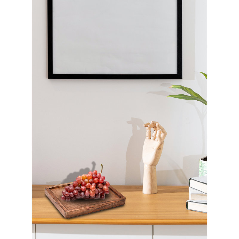 Ensemble de plateaux rectangulaires en bois d'acacia Gelbert