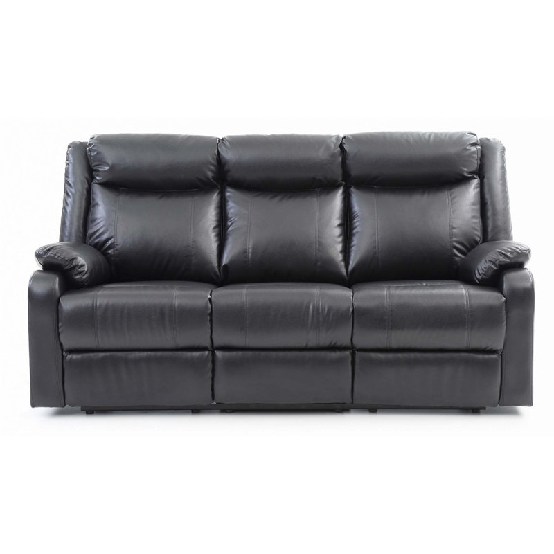 Double Reclining Sofa, Black