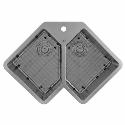 10 " L Undermount Double Bowl Stainless Steel Kitchen Sink