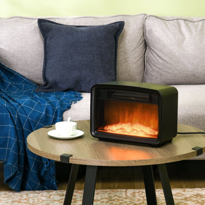 Susannah Belfry Heating 33.5cm W Black Electric Electric Fireplace