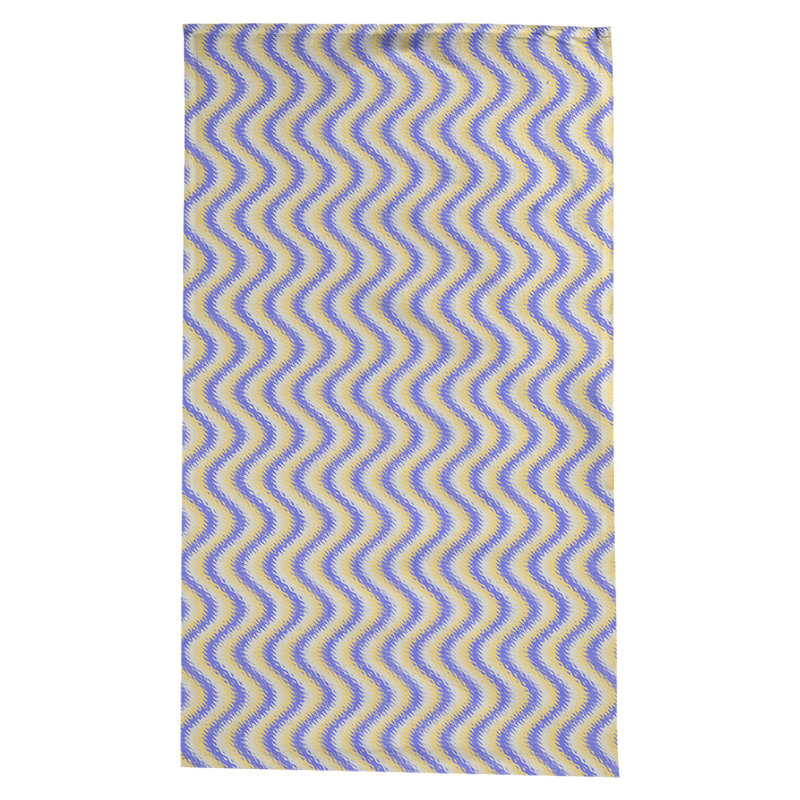 Nappe en coton à chevron 100% avicia, Bleu / Jaune
