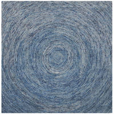 Ikat Hand Tufted Wool Abstract Rug