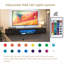 Meuble télé flottant mural avec DEL 16 couleurs, meuble télé moderne de 63 po pour téléviseur de 55 à 65 po-512408858