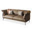 Causeuse coussin en cuir véritable Coffee-1590037638