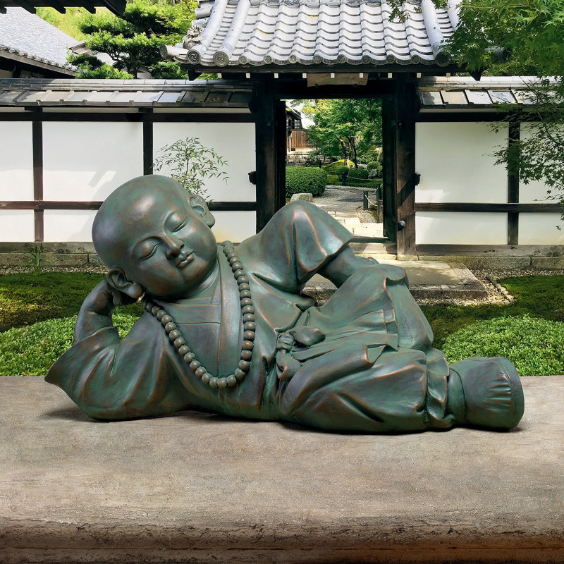 Statue de jardin bouddha pour bébé repose-serene