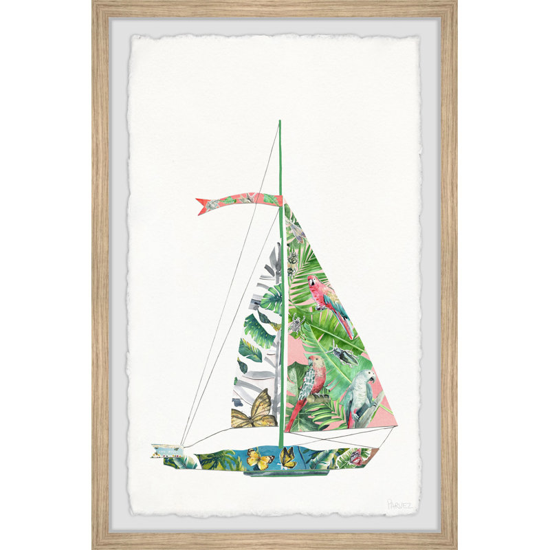 Sailing Tropical Paradise by Parvez Taj - Single Picture Frame Painting, 61cm H x 41cm W