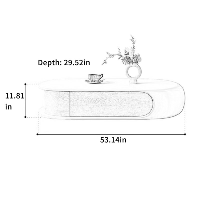 Minimalist Coffee Table with Spacious Top