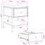 35 cm W Bedside Table-514678698