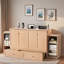 Lit escamotable avec tiroirs de rangement spacieux et tablettes ouvertes-970213979