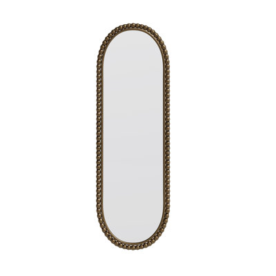 Vintage Iron Art Oval Wall Mirror - Perfect for Living Room, Bedroom & Entrance