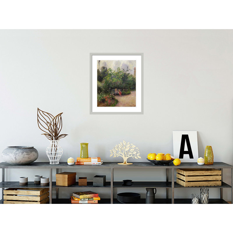 «A Corner of the Garden at the Hermitage Pontoise» par Camille Pissarro, impression giclée encadrée, 26.93" H x 23.5" W