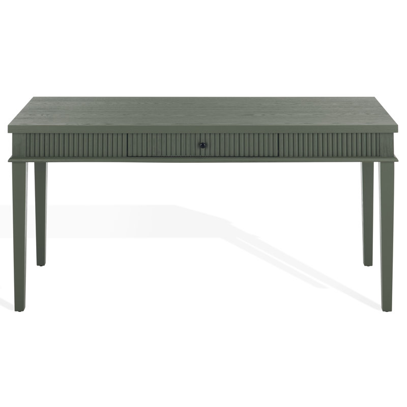 Shelbie 1 Drawer Reeded Desk, Green
