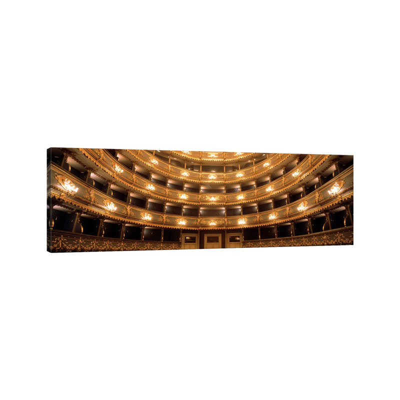 Interior View, Estates Theatre (Stavovske Divadlo), Prague, Czech Republic - Wrapped Canvas Panoramic Print