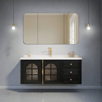 Armoire de salle de bain élégante de style rétro français