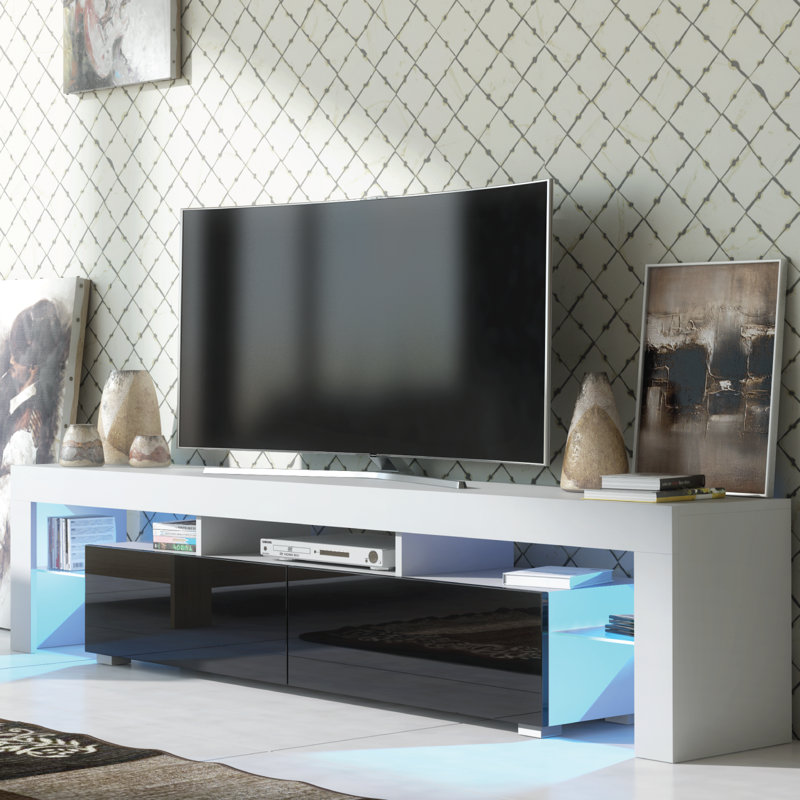 Cania TV Stand for TVs up to 65", White/Black