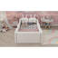 Lit plateforme simple tapissier avec coussin en lapin, lit pour enfant avec rails latéraux amovibles, blanc (date d’arrivée prévue le 2025/1/15)