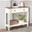 Farmhouse Style Console Table With Dual-Tone Design, 2 Drawers And Bottom Storage Shelf – Rustic Side Table For Entryway, Living Room And Hallway-1870131656