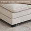 Canapé modulaire surdimensionné en chenille avec deux repose-pieds amovibles console de rangement avec porte-gobelets USB et haut dossier-410501500