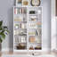 Bibliothèque de 75 po de hauteur, bibliothèque sur pied à 6 niveaux avec tablettes réglables, tablette de rangement ouverte de 24 po de large, organisateur de présentation moderne pour le bureau personnel, le salon, la chambre à coucher, le bureau