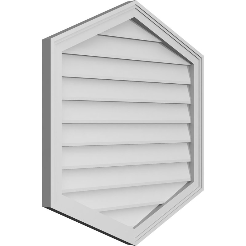 Ventilé vertical à pignon vertical en uréthane 5/12, H 1,5 po x l 30 po x L 32 po