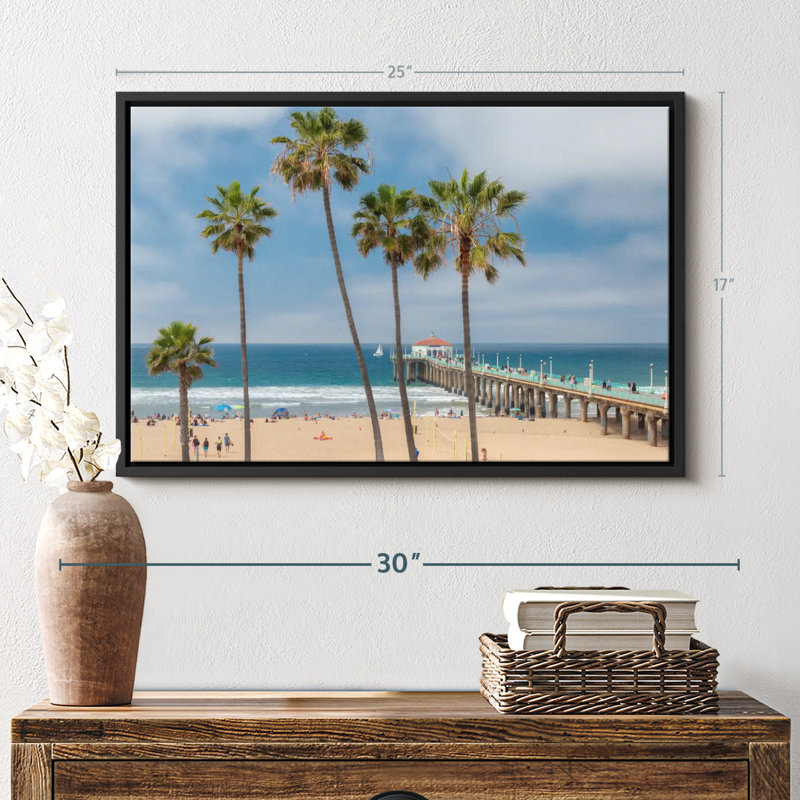 Plage «Summer In Manhattan Beach Wall Art», H 17 po x l 25 po