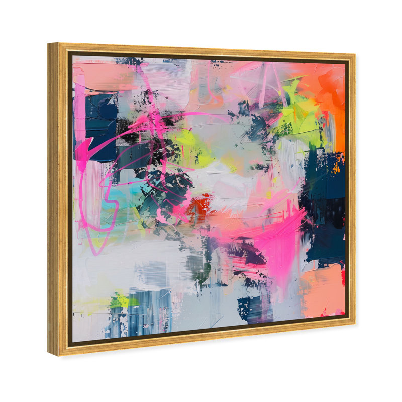 Pastel Luminance I Canvas Abstract Print by Oliver Gal, Black Frame, 12 x 12, 41"H x 41"W, Gold Frame