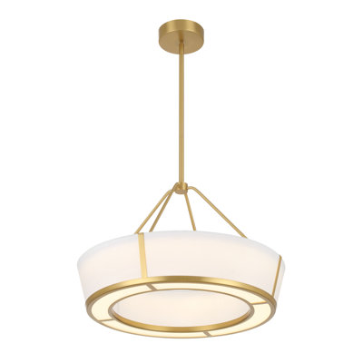 Luminaire suspendu DEL doré luxueux 24,25 po Framlingham