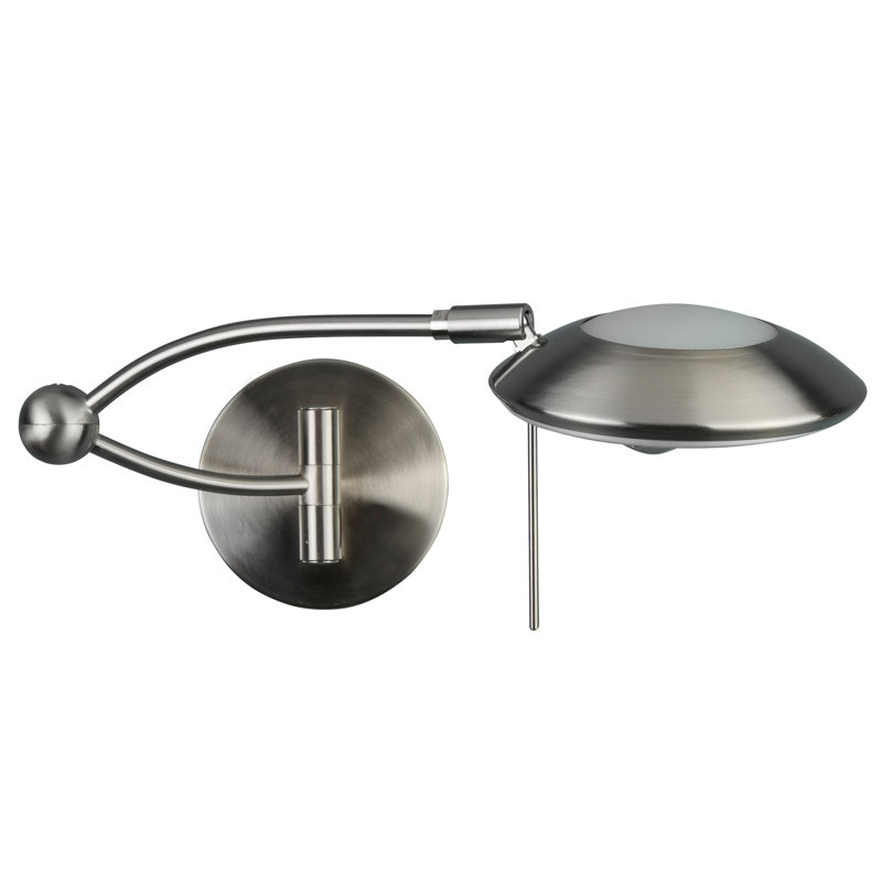 Alani Swing Arm Sconce, Satin Silver