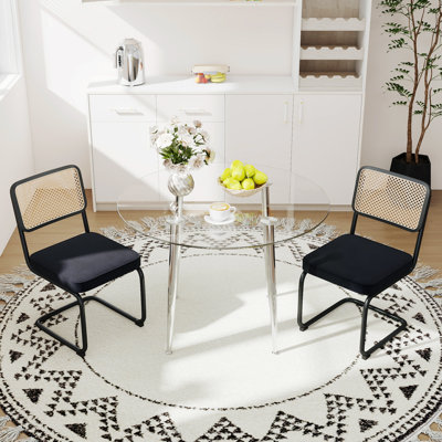 Round Glass Top Dining Set by Ivy Bronx
