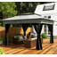 Pavillon de jardin pliable facile à installer, abri de jardin escamotable avec filet à fermeture éclair, sac de transport