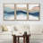 Pastel Watercolor Blue Paint Stroke Abstract Landscape- Framed Canvas Print Wall Art Work Home Decor-119018272-73380130