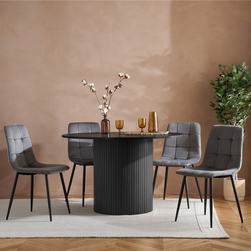 Dining Set, Black, Black