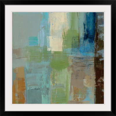 «Blue Skylights Square II» par Silvia Vassileva, reproduction d'art bleu