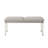 Boucle Upholstered Bench With Acrylic Legs In Light Gray