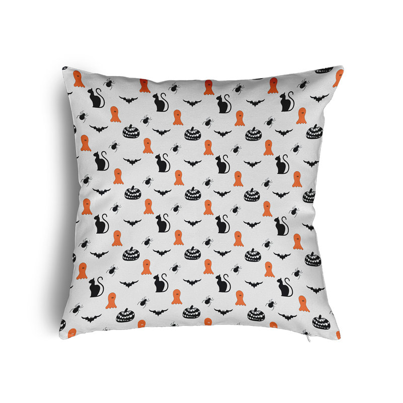 Housse et insert de coussin carré en polyester , 26 po x 26 po, Orange traditionnel