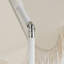 Parasol de plage solide d'extérieur rond 6,5 pi avec bordure Mariner, inclinaison à bouton-poussoir, UV 50, pavillon crème, mât blanc-1247867131-1247867134