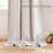 Linen Waffle Weave Curtains for Bedroom, Privacy Farmhouse Drapes Light Filtering Window Treatments for Living Room, 2 Panels-974123610-974123611