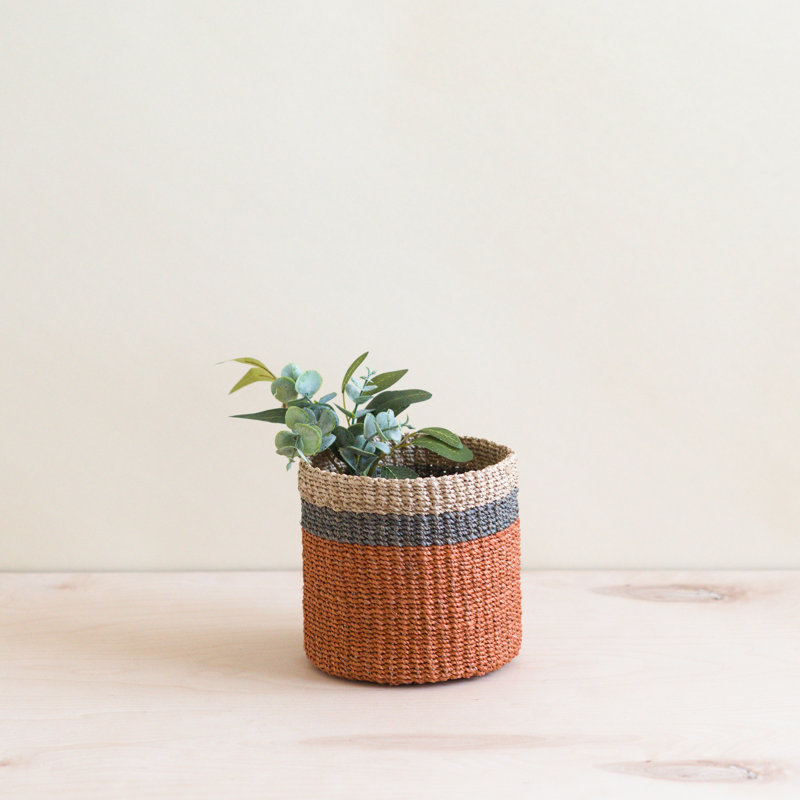 Cylinder Tabletop Basket, Orange