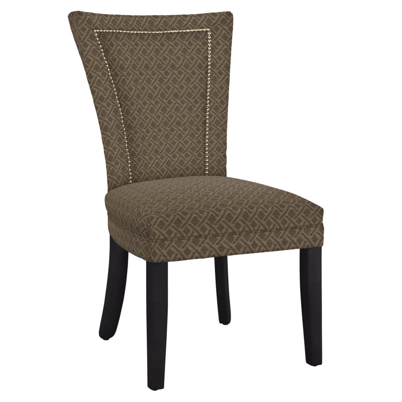 Chaise d’appoint rembourrée, Laiton, 5622-891, Noir satiné