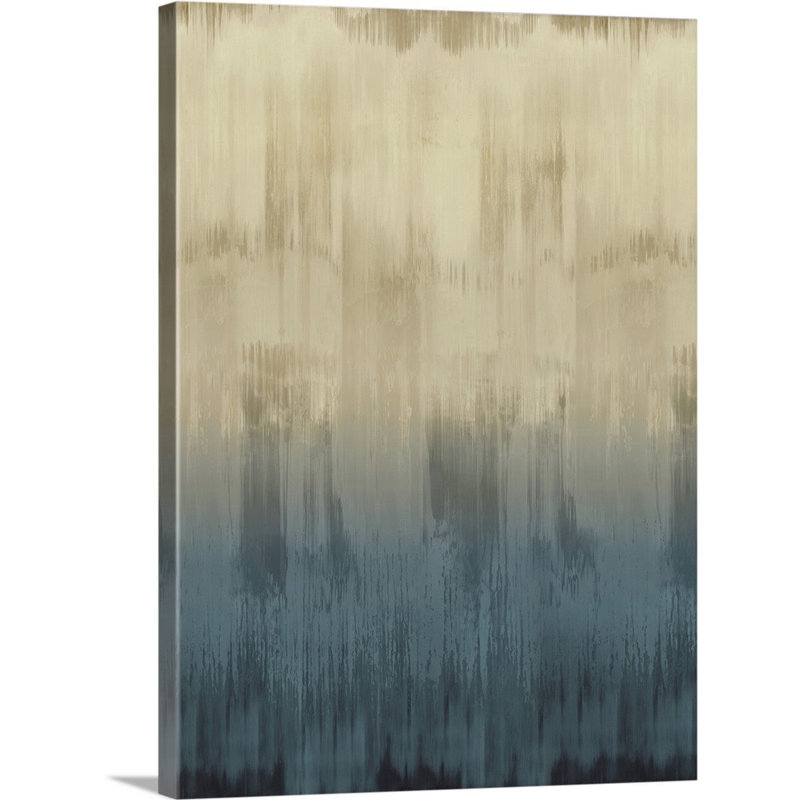 Reproduction d’art sur toile abstraite goutte d’eau bleu clair par David Moore, Toile tendue, H 48 po x l 36 po x P 1,25 po