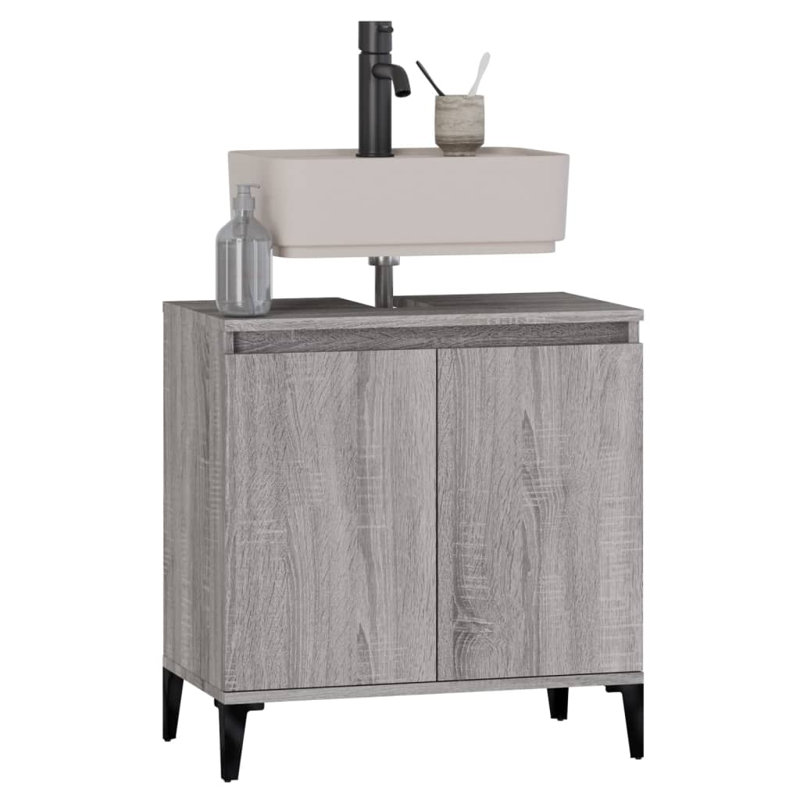 Rufaidah 58cm Single Bathroom Vanity Base Only, Grey Sonoma