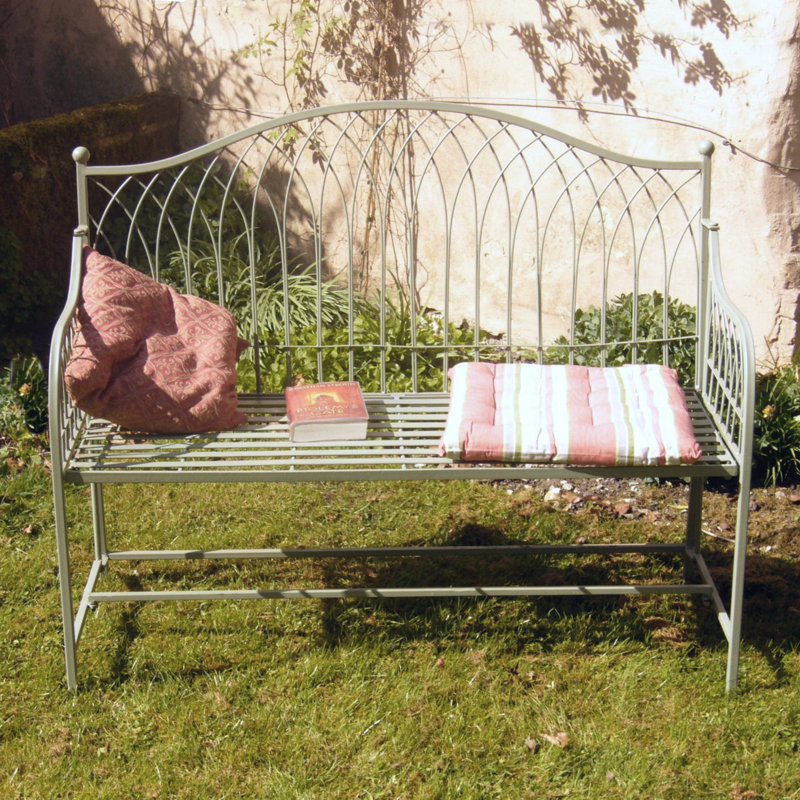 Augie Steel Bench, Green