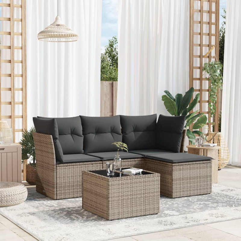 Vidaxl Garden Sofa Set Grey