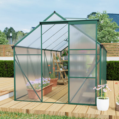 6x12 Polycarbonate Greenhouse For Outdoor Backyard Green