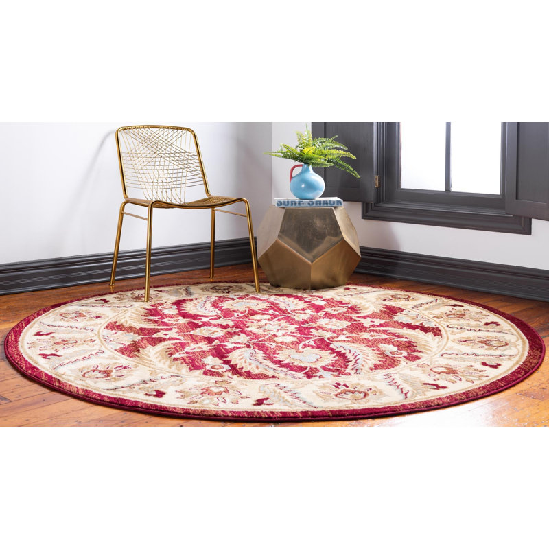 Niles Floral Indoor Rug, Round 6'1"