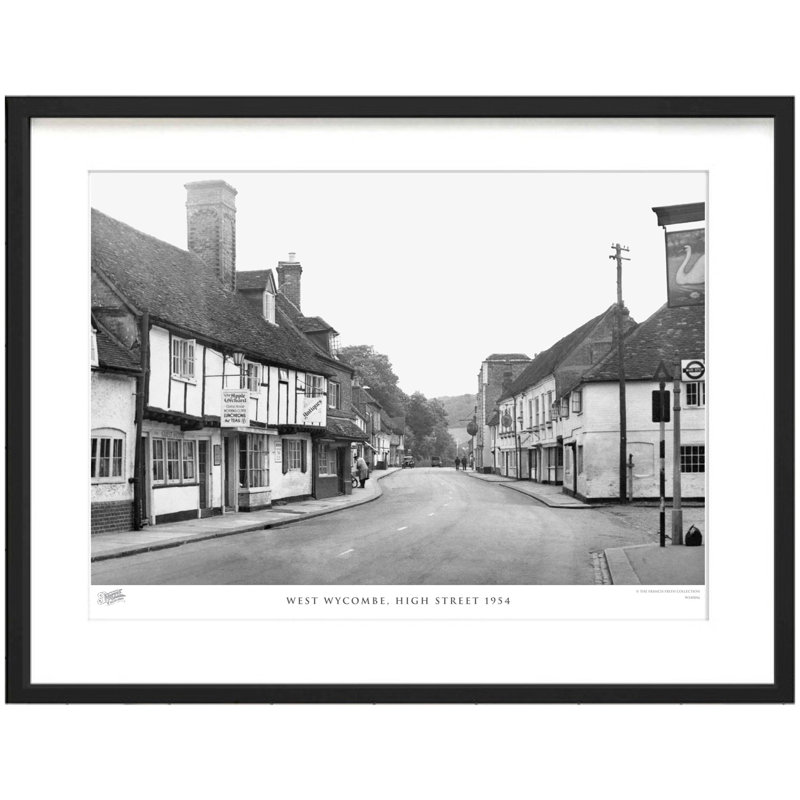 West Wycombe, High Street 1954 by Francis Frith - Single Picture Frame Print, 45cm H x 60cm W x 2.3cm D