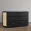 Aspen 6 Drawer Dresser, White With Textured Oat-1114980013