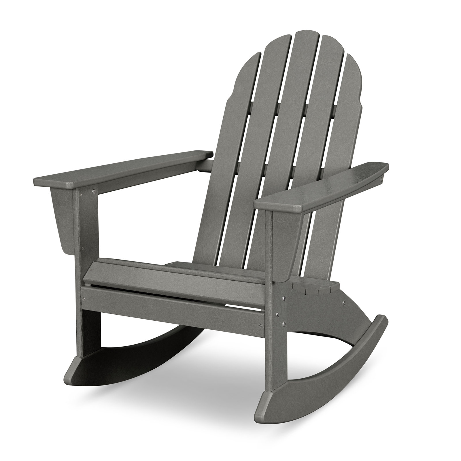 POLYWOOD® Vineyard Rocking Adirondack Chair, Slate Gray