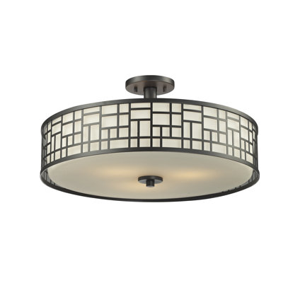 Barika Glass Semi Flush Mount