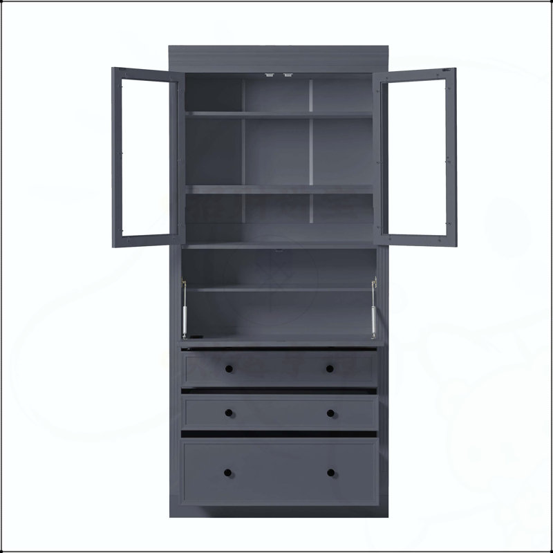 36x16.5x78inch Freestanding Kitchen Pantry Storage Cabinet, Multifunctional Cupboard with 3 Drawers, Adjustable Shelves, and Power Outlet